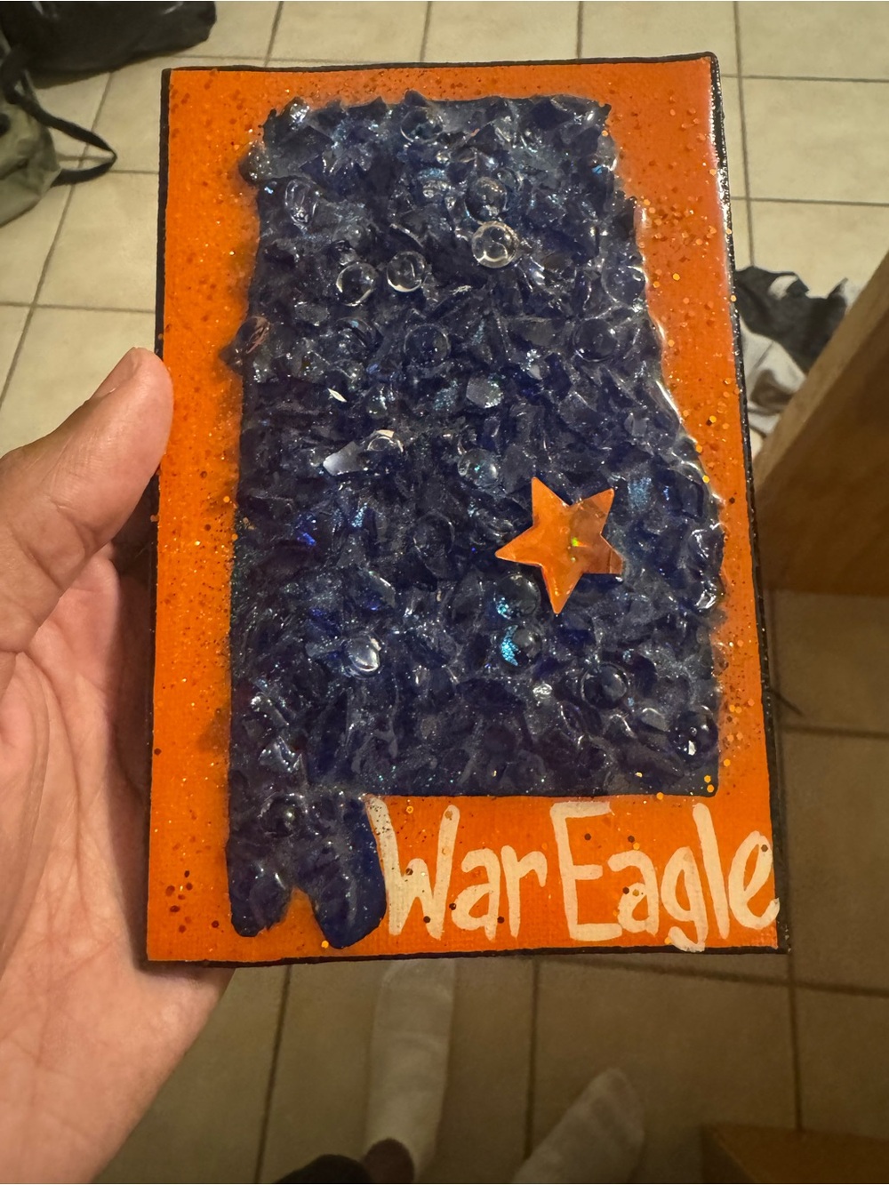 Auburn tigers war eagle resin sports plaque wall art